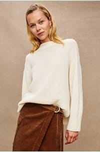 miranda crew neck sweater in ivory