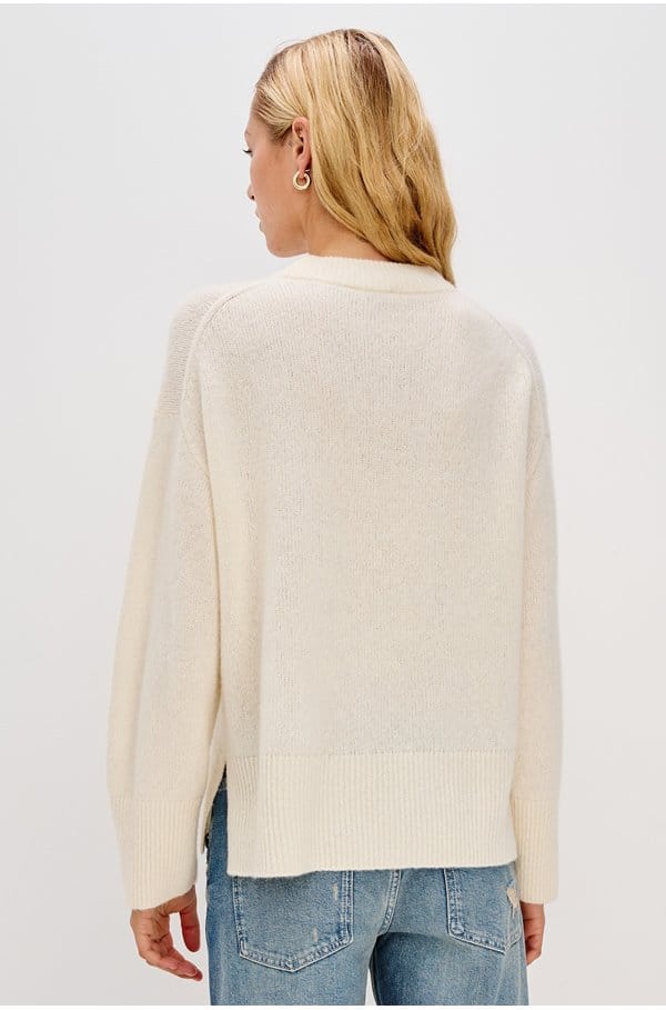 miranda crew neck sweater in ivory