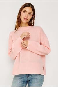 miranda crew neck sweater in carnation 