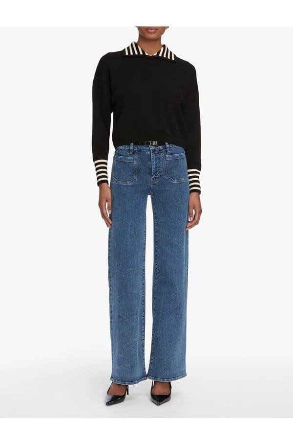 le slim palazzo with modernist pocket in esteem