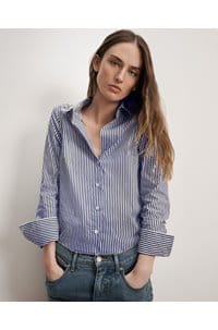 amelia shirt in navy white