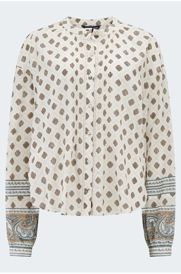 lollie blouse in dove multi