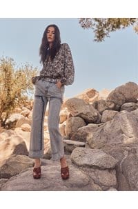 linds blouse in lake mist multi