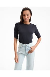 waldorf ruched tee in navy