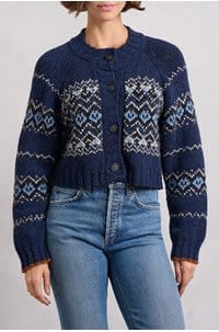 damas cardigan in marine