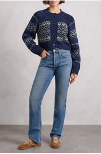 damas cardigan in marine