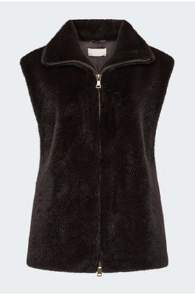 Furo Sleeveless Jacket in Brun
