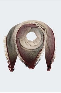 horizon scarf in ecru bordeaux