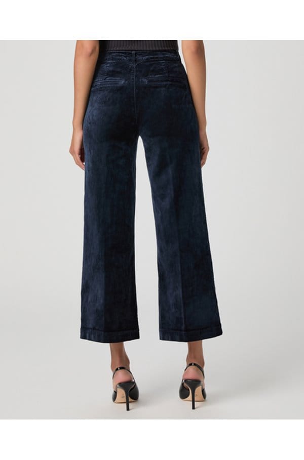 anessa wide jean in deep navy velvet