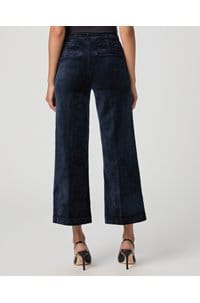 anessa wide jean in deep navy velvet