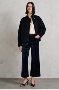 anessa wide jean in deep navy velvet
