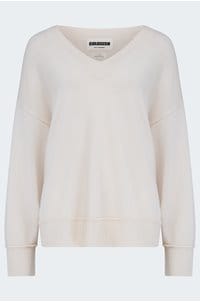 pomelo chunky v-neck in white