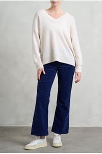 pomelo chunky v-neck in white