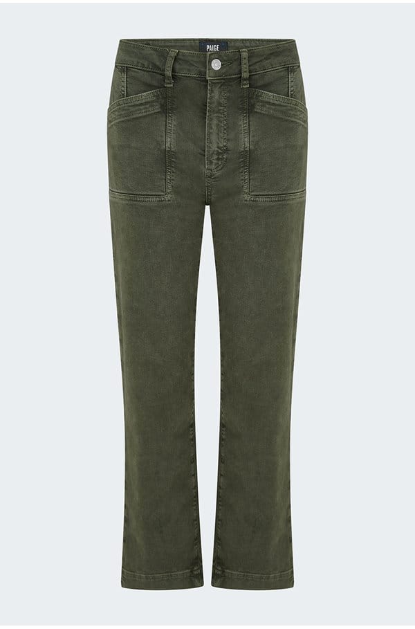 quincy ankle straight trouser in forester green