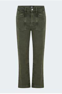 quincy ankle straight trouser in forester green
