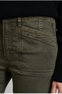 quincy ankle straight trouser in forester green