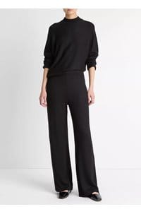 cozy wide leg pant in black 