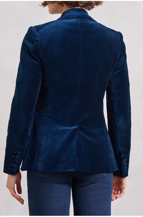 chelsee blazer in navy velvet