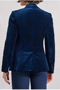 chelsee blazer in navy velvet