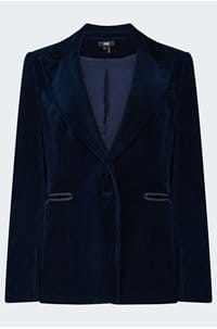 chelsee blazer in navy velvet