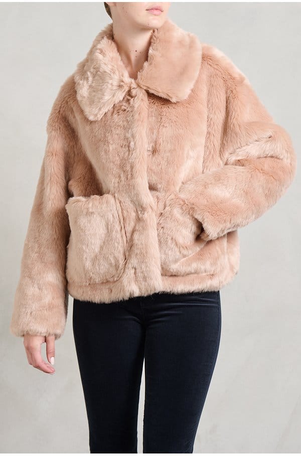 traci jacket in pale pink