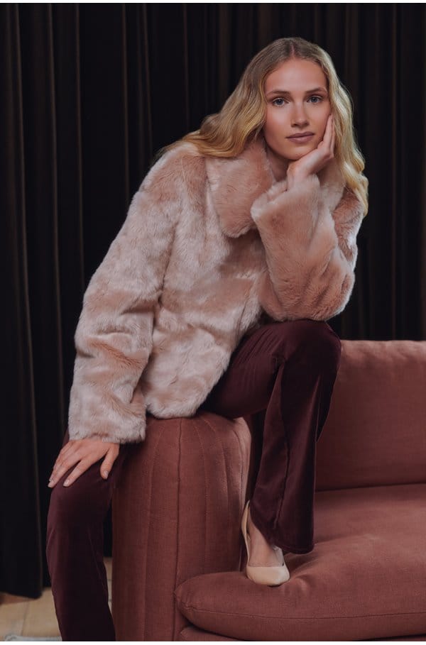 traci jacket in pale pink