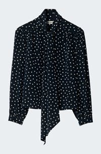 melaina top in layla dot navy
