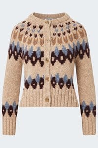 christina cardigan in oatmeal melange multi