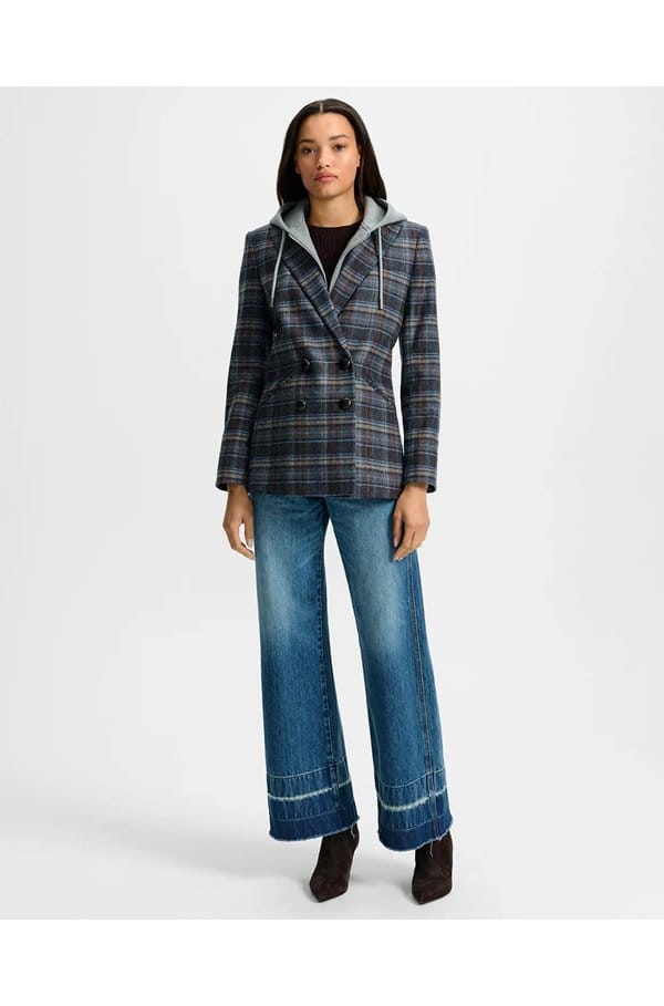 oria dickey jacket in blue multi