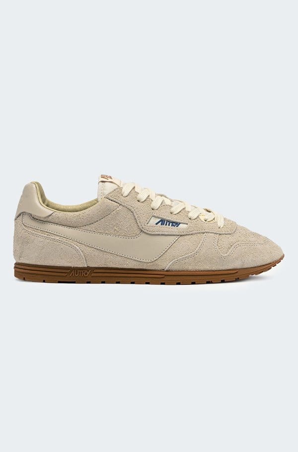 wind spin sneaker in seude leather neutral