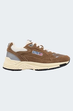 Hyperway Sneaker in Cigar Silver Mesh Suede