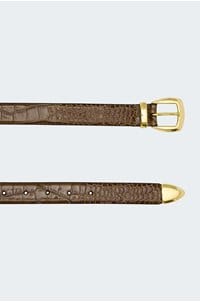 snake western belt in tan