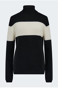 ski roll neck in black cream