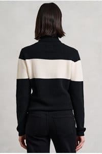 ski roll neck in black cream