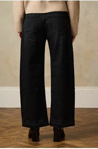 arellia ankle with undone hem in black void 