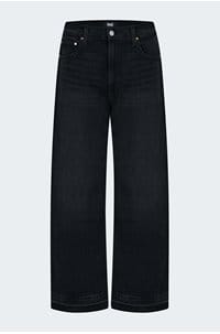 arellia ankle with undone hem in black void 