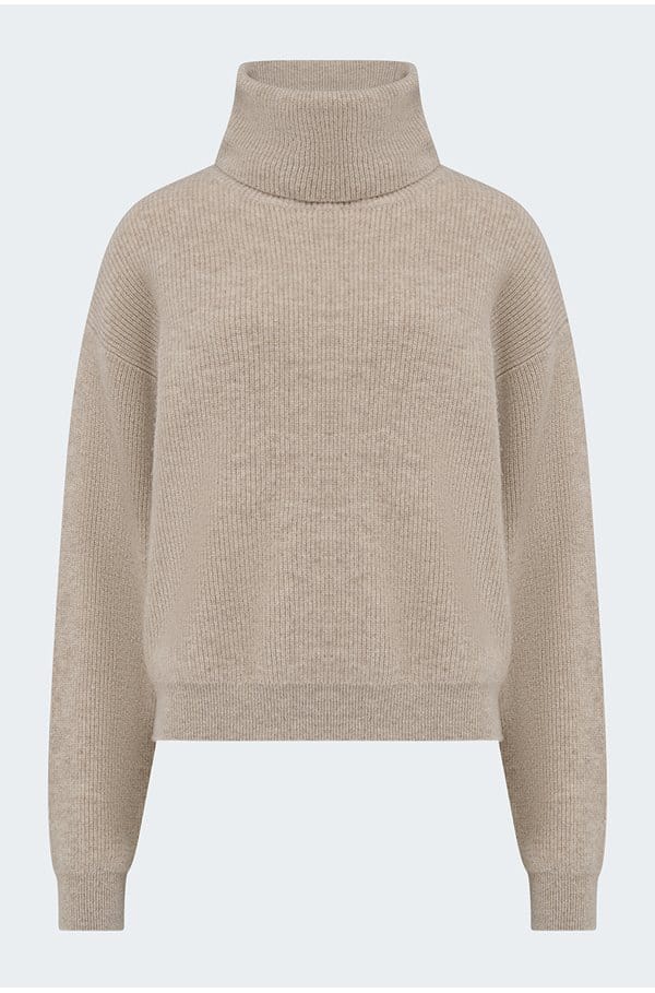 aria sweater in light beige heather 