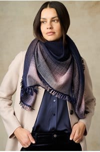 horizon scarf in navy pink
