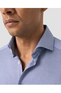 filo di scozia shirt in mid blue