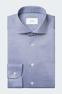 filo di scozia shirt in mid blue