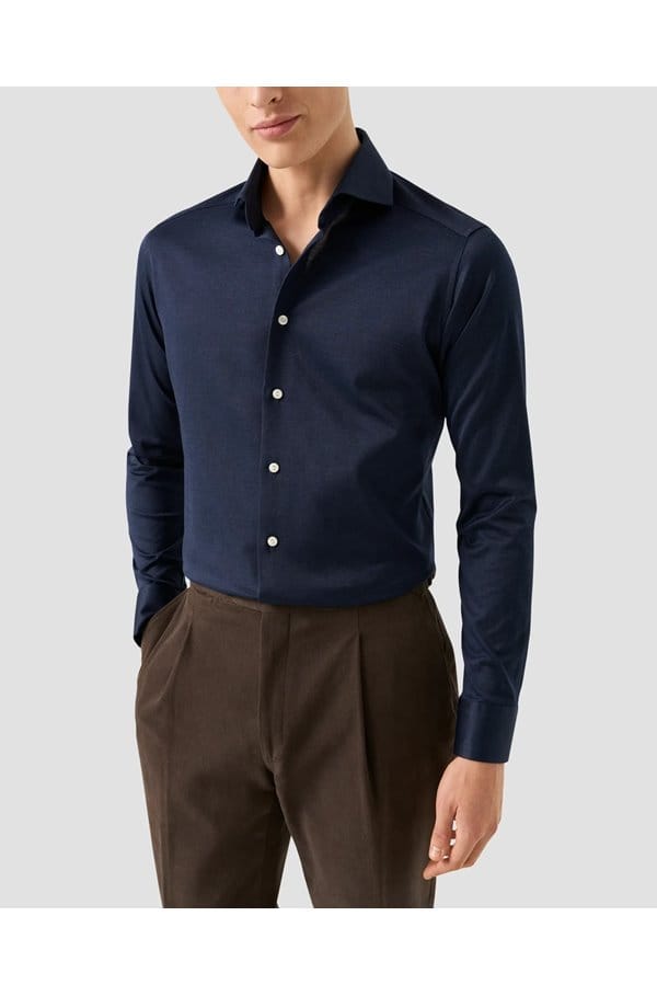 filo di scozia shirt in navy