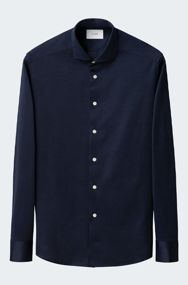 filo di scozia shirt in navy