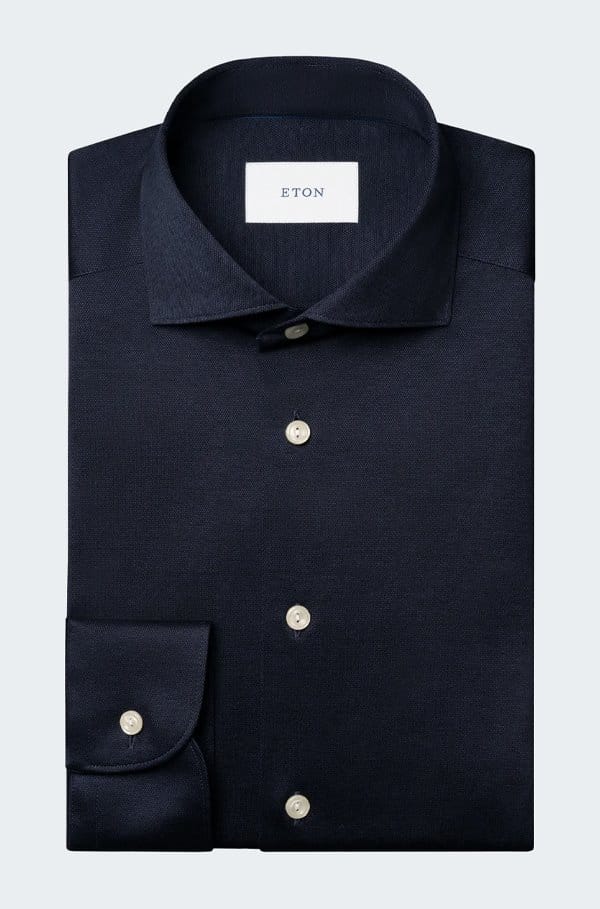 filo di scozia shirt in navy