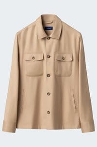 4 pocket overshirt in beige