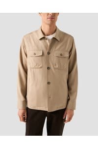 4 pocket overshirt in beige