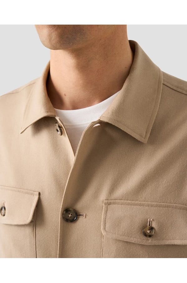 4 pocket overshirt in beige