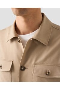 4 pocket overshirt in beige