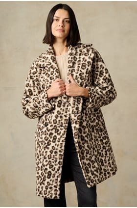 Boucle Coat in Animal