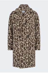 boucle coat in animal