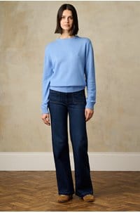 leenah wide jean with patch pockets in cambres